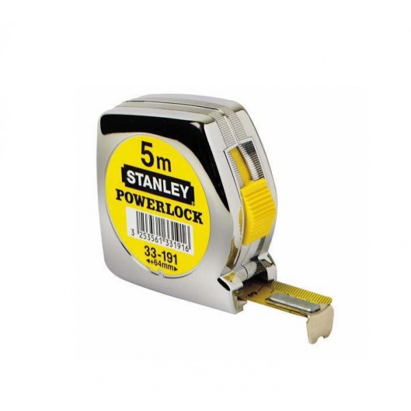ΜΕΤΡΟ POWERLOCK 5m ΜΕ ΚΕΛΥΦΟΣ  ABS STANLEY  0-33-191