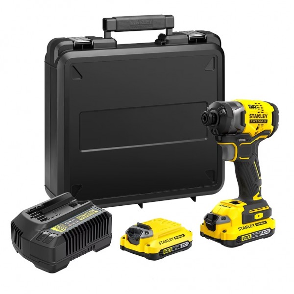 ΠΑΛΜΙΚΟ ΚΑΤΣΑΒΙΔΙ BRUSHLESS V20 18V 3 ΤΑΧΥΤΗΤΩΝ (2x2.0AH) ΣΕ ΚΑΣΕΤΙΝΑ FATMAX STANLEY SFMCF820D2K