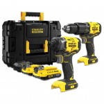 ΣΕΤ ΚΡΟΥΣΤΙΚΟ & ΠΑΛΜΙΚΟ V20 BRUSHLESS 18V (2 X 2.0AH) ΣΕ  ΕΡΓΑΛΕΙΟΘΗΚΗ PRO-STACK  FATMAX  STANLEY SFMCK461D2T