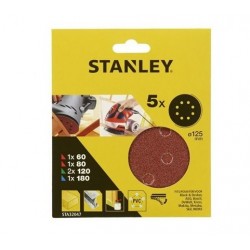 ΣΕΤ 5 ΓΥΑΛΟΧΑΡΤΑ QUICK FIT 125MM ΔΙΑΦΟΡΕΣ ΚΟΚΚΩΣΕΙΣ STANLEY STA32047-XJ