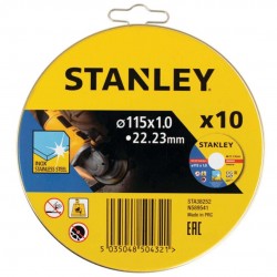 Δίσκος Κοπής Μετάλλου 10 τμχ 115x1x22.23mm Stanley STA38252-XJ