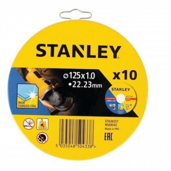 Δίσκος Κοπής Μετάλλου 10 τμχ 125x1x22.23mm Stanley STA38257-XJ