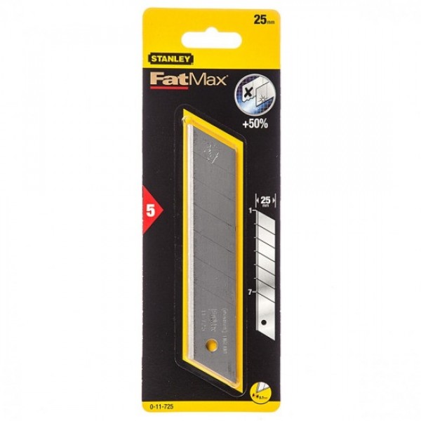 ΣΠΑΣΤΗ ΛΑΜΑ ΚΑΡΒΙΔΙΟΥ 25mm 5 ΤΕΜΑΧΙΩΝ STANLEY STHT0-11825 ΣΠΑΣΤΗ ΛΑΜΑ ΚΑΡΒΙΔΙΟΥ 25mm 5 ΤΕΜΑΧΙΩΝ STANLEY STHT0-11825